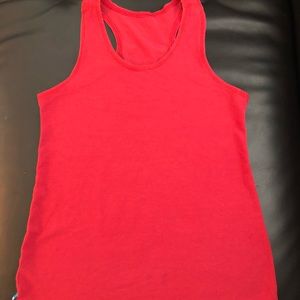Ocean Lily maternity racerback tank, red
